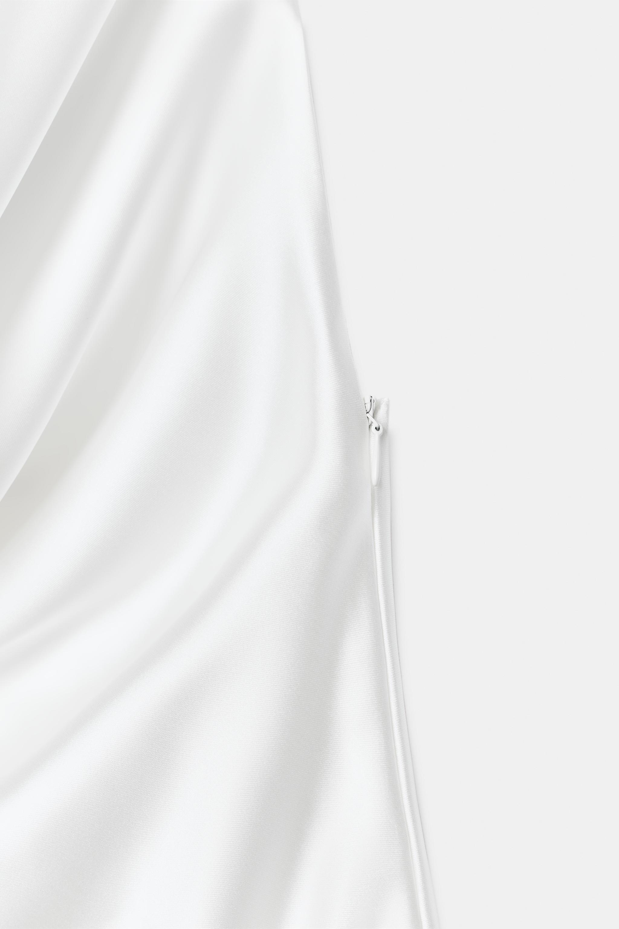 SATIN EFFECT SASH MINI DRESS